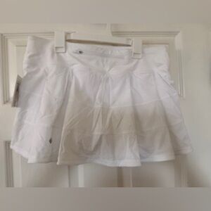 Lululemon Pace Rival MR Skirt White Size 8 Athletic Tennis Golf Skort